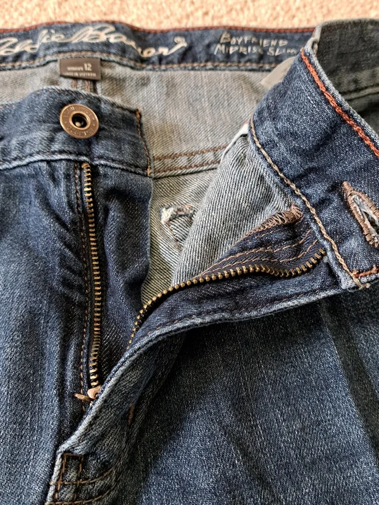 Eddie Bauer Jeans Women's Size 12 Boyfriend Fit Denim Blue Mid Rise Casual - Picture 7 of 14